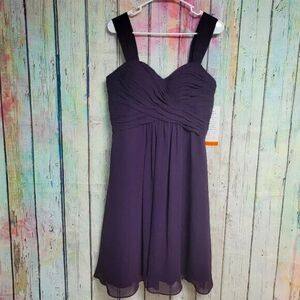 NWT Bill Levkoff‎ plum bridesmaid dresd